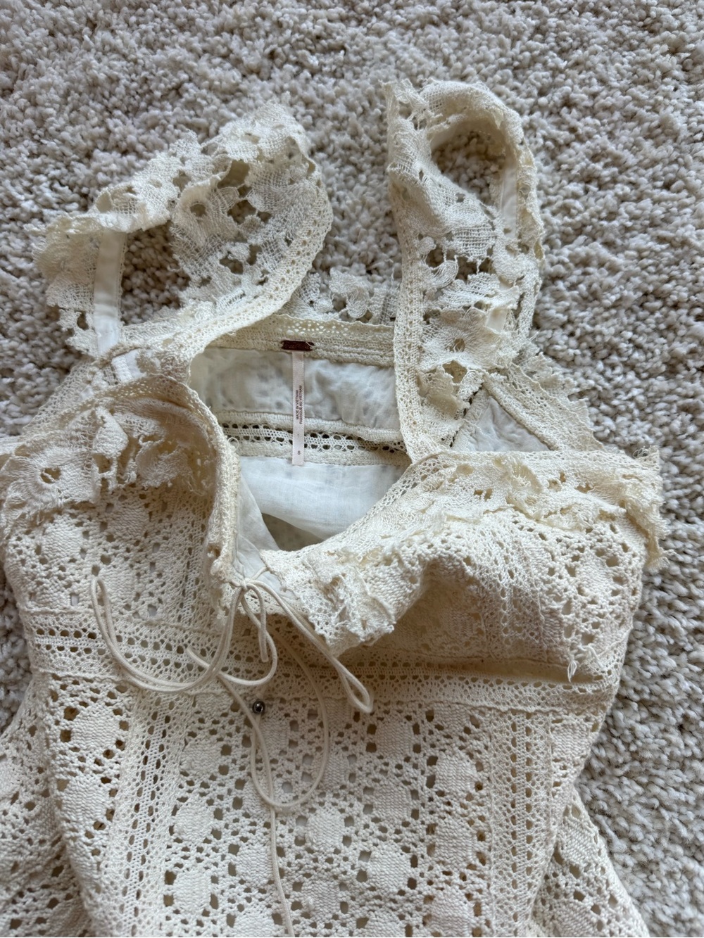 Free People Lace Mini Dress Women’s Sz 8 - Picture 2 of 2